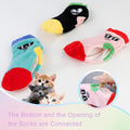 Andiker 3Pcs Cat Crinkle Toys, Plush Cats Toy Embroidered Hide and Seek Socks with Crinkle Sound Inside, Scratch Bite Kick and Reduce Boredom Interactive Cat Toys for Indoor Cats and Kittens