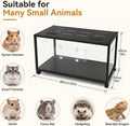 Large Acrylic Metal Hamster Cage 3.0, Small Animal Habitat 32 * 16 * 16IN Metal Hamster Cage Easy-Clean 360° Viewing, St