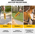 Yellow Adopt Me Dog Leash Sleeve Warning Wrap with Hook Carabiner