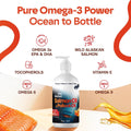 Medsmehappy Wild Alaskan Omega 3 Salmon Oil for Dogs - Fish Oil for Dogs Natural Liquid - Must-Have Cat & Dog Essentials for Health - Cat and Dog Supplies Supports Skin & Coat - 8 Fl. Oz