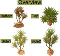 Woyrise Reptile Artificial Plants Terrarium Decor, Fake Desert Plants Bearded Dragon Tank Decorations Accessories fit Cr