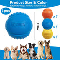 HORHIZA 3 Pack Dog Balls, Bite Resistant Elastic Balls for Dogs, Durable Rubber,Interactive Training Ball Dog Toy for 20-60 lbs,2.5-inch Diameter
