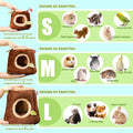 Guinea Pig Hideout Hamster Cage Accessories,Stump Style Soft Washable Hedgehog,Ferret,Rat Hammock for Cage,Chinchilla,Fe
