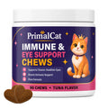 Primalcat Immune & Eye Support Chews, 90 Primal Cat Immune Chews (Tuna Flavor), Cat Food, Vision Support, Supports Healthy Eyes and Immune Function (90 Chews)
