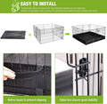 GUTINNEEN Rabbit Pet Playpen Guinea Pig Cage with Waterproof PVC Bottom Liner, Triple Fixing Cage for Rabbit, Guinea Pig