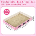 Amyhill 30 Pack Disposable Cat Litter Box Paper Pet Trays