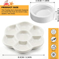 Eiito Reptile Food Bowl,Hermit Crab Lizard Gecko Ceramic Food Dish, 7 Compartments Anti-Turning Bearded Dragon Food & Wa