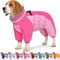 AOFITEE Dog Coats for Medium Dogs Warm Full Body Dog Jacket with Harness, M