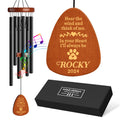 Personalized Dog Memorial Gifts for Loss of Dog, 25.5'' Pet Memorial Gifts for Dogs, Pet Memorial Wind Chimes, Loss of Dogs Sympathy Gift, Pet Passing Away Gift for Loss Loved One(Design 2, Black)