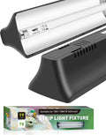 LUCKY HERP T8 Reptile Light Fixture Combo Kit 15W (New Upgrade), UVB Reptile Light Fixture with Desert UVB 10.0 18" Fluo