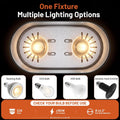 Dual Reptile Light Fixture, Dome Heat Lamp with Independent Switches, E26 Ceramic Sockets, Max 160W Each, for Basking, U