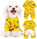 Paiaite Dog Pajamas Onesie: Comfortable Four-Legged Apparel for Small, Medium, & Large Dogs, Polyester Material for Comfort, Wrinkle Resistance, Moisture Wicking, Stretchiness Cute Bee XS