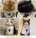 MANON ROSA Cat Halloween Costume, Funny Nun Dress for Cats & Small Dogs, S