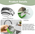 2 Pcs Parrot Feeding Dish Cups,Stainless Steel Bird Food Water Feeder Bowls