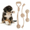 PATTEPOINT Dog Rope Toy for Small Dog 3pcs, Natural Chew Toys for Puppy, Medium & Small Dogs, Tug of War Rope for Puppies Clean & Relieve Teething