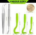 Tick Remover Tool Kit Include Tick Bar Tique Remover, Tick Removal Tweezers, Tick ID Card for Dogs Cats and Humans for L