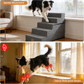 Dog Stairs for Large Dog, 22.5" H, 5-Step Pet Steps for High Bed Couch Sofa and Chair, Non-Slip Pet Ramp for Injured & S
