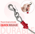 Petest Reflective Tie Out Cable with Crimp Cover for Super Dogs Up to 250 Pounds, 40 Feet