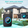 Yoiilifee Dog Door Bell for Potty Training, Smart Wireless Doggie Doorbell to Go Outside, 1000 Feet Long Range with IP65 Waterproof Super-Light Touch Button, 60 Melodies & Adjustable Volume (Black)