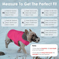 Petglad Waterproof Dog Winter Coat, Warm Fleece Dog Jacket with Leash Hole