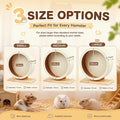 L, 11 Inch Wooden Silent Hamster Wheel with Water Bottle