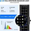 AQQA Clip On Aquarium Light, 24/7 & DIY Mode Full Spectrum Fish Tank Light