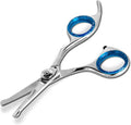 Laazar Straight Dog Grooming Scissors - Comfortable Around The Eyes Cat & Dog Scissors | Blunt Dog Trimming Scissors| Pr