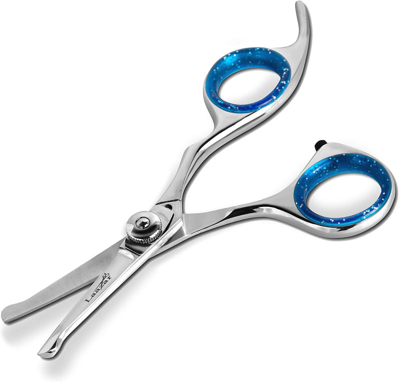 Laazar Straight Dog Grooming Scissors - Comfortable Around The Eyes Cat & Dog Scissors | Blunt Dog Trimming Scissors| Pr