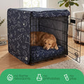 Molly Mutt Rocketman Dog Crate Cover, 100% Cotton Canvas Cover with 2 Roll-Up Panels, Ideal for Dog or Cat Crate, Durable, Washable, and Free of Harmful Chemicals, 30" x 19" x 21"