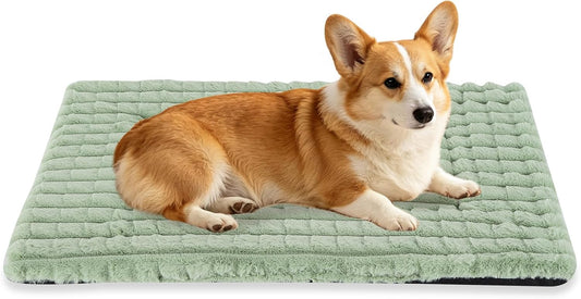 BVAGSS Dog Bed Washable Crate Mattress,Anti-Slip Memory Foam Soft Warm Pet Cushion for Small Medium Dogs, Calming Fluffy