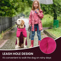 BRKURLEG Dog Raincoat, Waterproof Rain Jacket with Hood, Rose Red, XXL