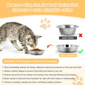 Stainless Steel Cat Bowl-Shallow Wide Flat Cats Food Bowls,Metal Kitten Dishes Whisker Friendly Fatigue Relief,Replaceme