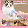 Oromaviela 12PCS Rabbit Bunny Cat Grooming Kit,Self-Cleaning Slicker Brush&Deshedding Tool,Dematting Comb,Nail Clipper&F