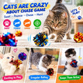 QUVOVID Cat Crinkle Ball Toys 10 Packs for Indoor Cats to Kill Time and Keep Fit, 2.3 Inch Colorful Mylar Crinkle Balls Attract Cats to Swat, Bite, Hunt, Interactive Toys for Cats and Kittens