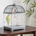 Bremorou Bird Cage Cover Bird Cage Seed Catcher White Adjustable Birds Cages Netting Seed Catcher for Birds Cages Seeds 