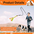 SYOOY Flirt Pole for Dogs, Interactive Dog Toys Teaser Wand Play Pole with Fleece Rope Lure Chewing Toy for Small Medium Large Dogs Puppy Outdoor Exercise & Training