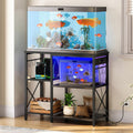 HOOBRO Fish Tank Stand with Power Outlet and LED Light, Aquarium Stand