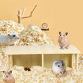 Hamster and Mouse Wooden Tunnel Cage Secret Peep Shed 2-Chamber