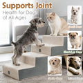 4-Step Ottoman Dog Stairs,2-in-1 Foldable Dog Ramp for Bed