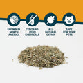 OurPet's Premium Catnip - 2.25 oz Jar of High Potency Cat Nip blend - 100% Natural North American Grown, Safe & Non-Addictive Catnip, Used to Supplement Cat Nip Toys, Spray, & Accessories (2 Cups)