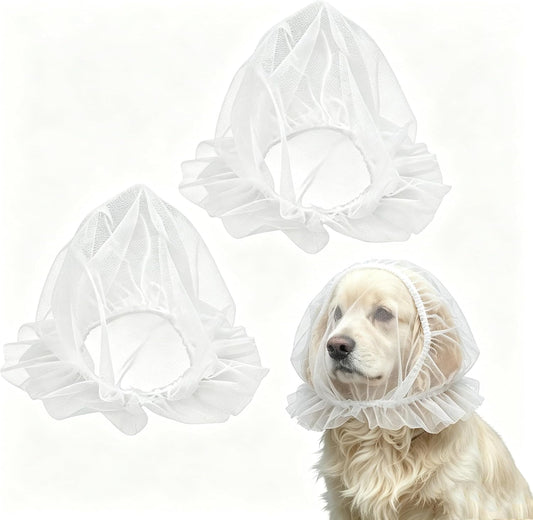 2 Pcs Dog Face Mesh Net, Anti Eating Pet Headgear for Small Medium Dogs