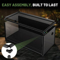 120 Gallon Reptile Tank, 4x2x2 Reptile Enclosure for Bearded Dragon, Snake, Ball Python & Chameleon, Aluminum Alloy Rept