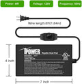 iPower Reptile Heat Mat Under Tank Warmer 4W/8W/16W/24W Terrarium Heater Heating Pad with Temperature Adjustable Control