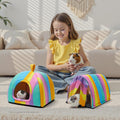 Guinea Pig Hideout Soft Large Bed Tunnel with Door Curtain 2 Pack Guinea Pig Toys Set Bunny Bed Cage Accessories for Sma