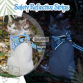Cat Harness and Leash Escape Proof for Walking, Adjustable Soft Kitten Harness with Reflective Straps Step in Cat Vest H