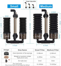 Hygger Aquarium Double Sponge Filter, Comes with 2 Spare Sponges, 1 Bag of Bio Ceramic Media Balls, Quiet Submersible Fo