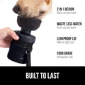 GORILLA GRIP Portable Dog Water Bottle, Food Grade Silicone