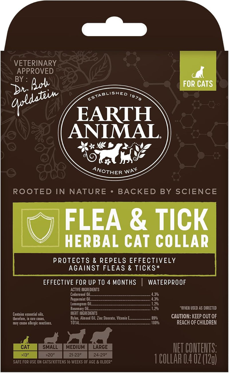 Earth Animal Apothecary Flea & Tick - 1 Herbal Collar for Cats & Kittens