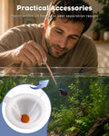 Pawfly Brine Shrimp Net Kit- 80 & 200 Mesh Sieve for Hatchery, Fine Artemia with 2 Pipettes and 5 Storage Tubes, Dense M