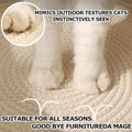 FHKPET Instinct Basket, Stimuli Handwoven cat Basket Rope Cotton Eliminates Bed Rejection Round Pet Basket, Boho Catbed for Cats Handwoven Scratchable Breathable Weave (Large)